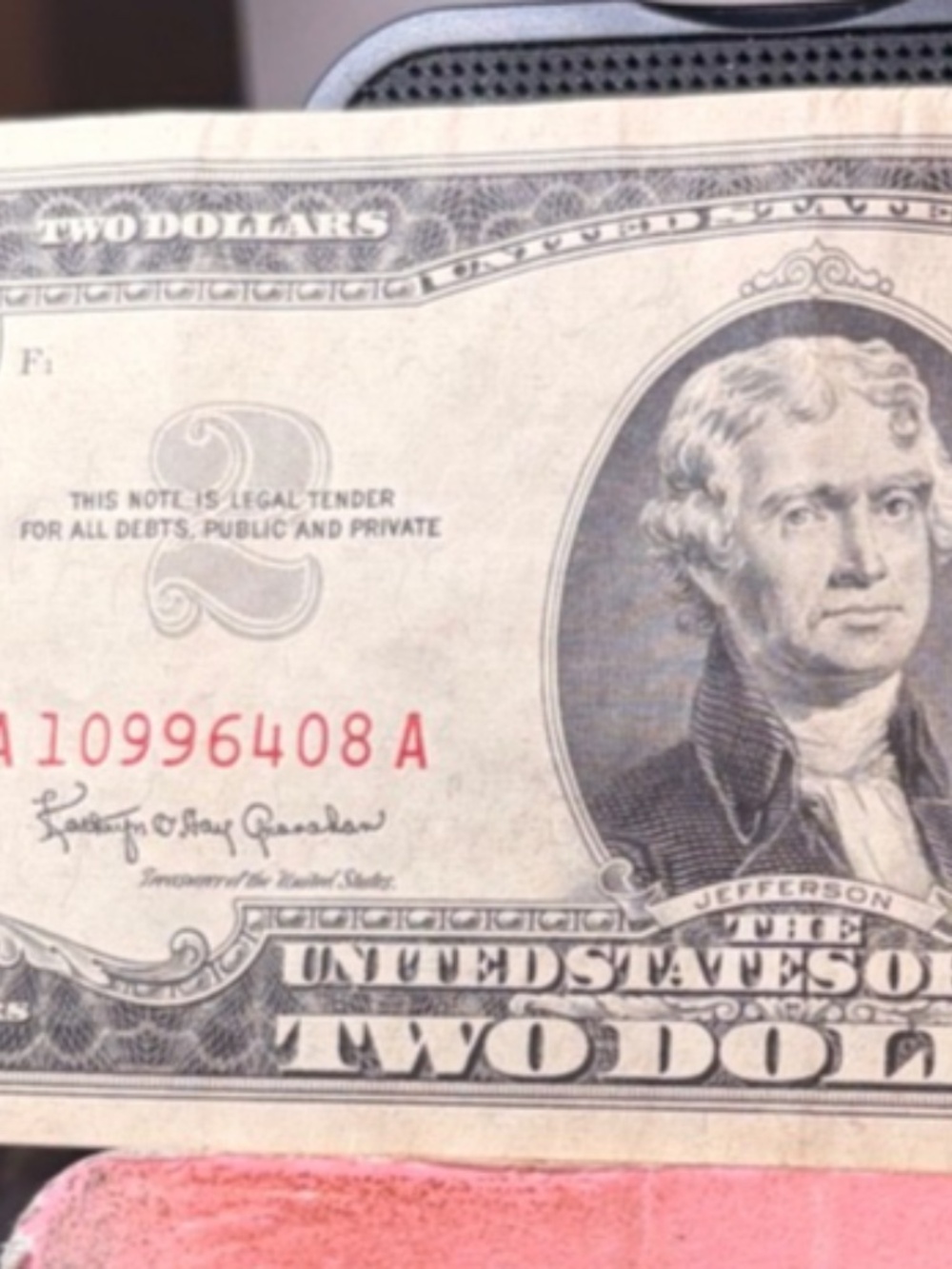 Rare 1963 A $2 Two Dollar Bill Red Seal #206187303918